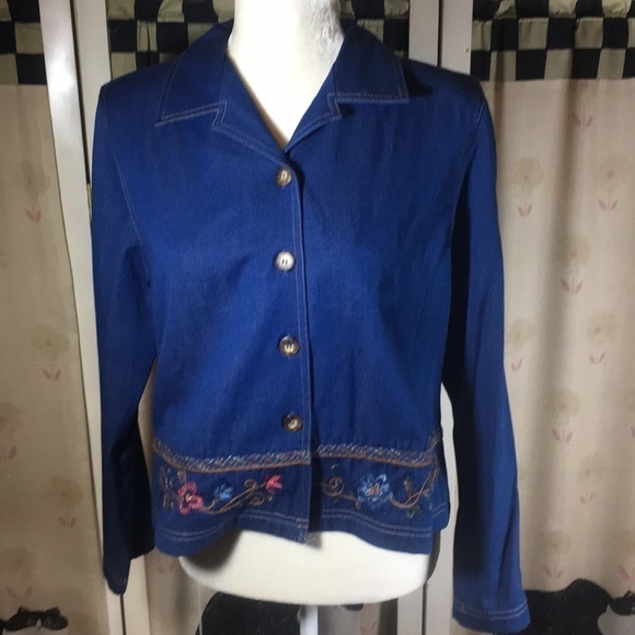Koret City Blues Button Down  Top - Picture 1 of 5